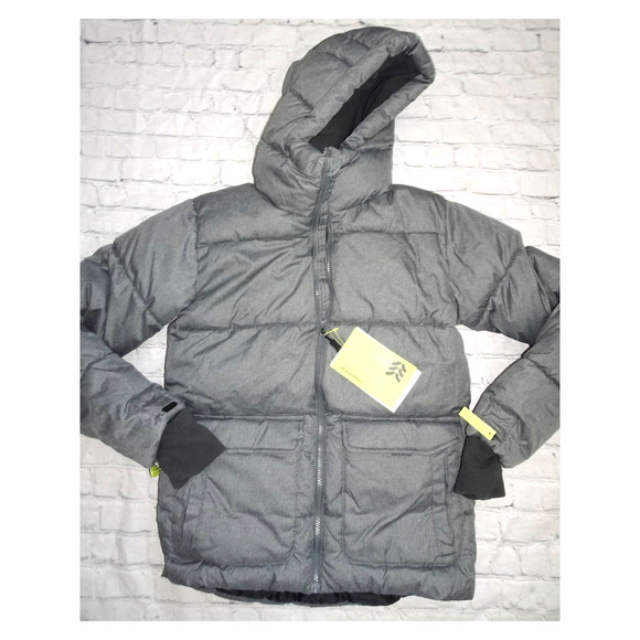 All In Motion Boys Girls Short Puffer Jacket Large 12/14 Gray Extendable… - Picture 2 of 12